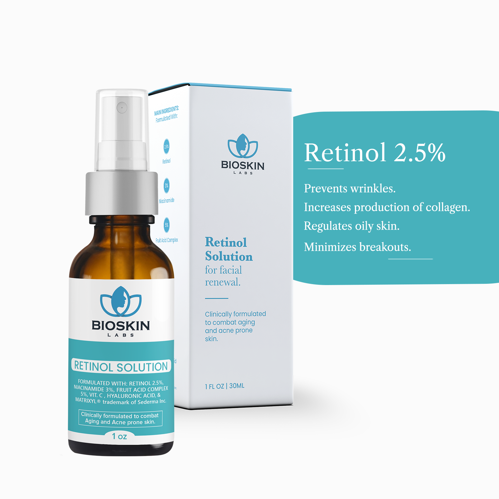 Retinol Solution | Buy Organic Retinol Solution Online | Bioskin Labs 
